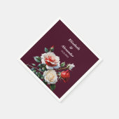 Dark Pretty pink white red roses floral wedding  Servet (Hoek)