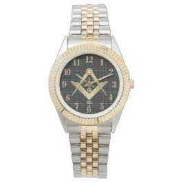 Dark Pset Masonic Monogrammed Horloge