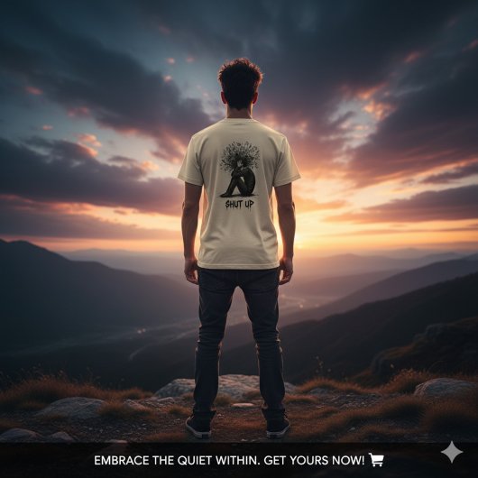 Dark Psychological Horror Tee - Shut Up T-shirt