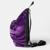 DARK PURPLE ABSTRACT SWIRLS SLING BAG (Rechts)