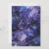 Dark Purple Boho Witch Crystals Black Handfasting Kaart (Achterkant)