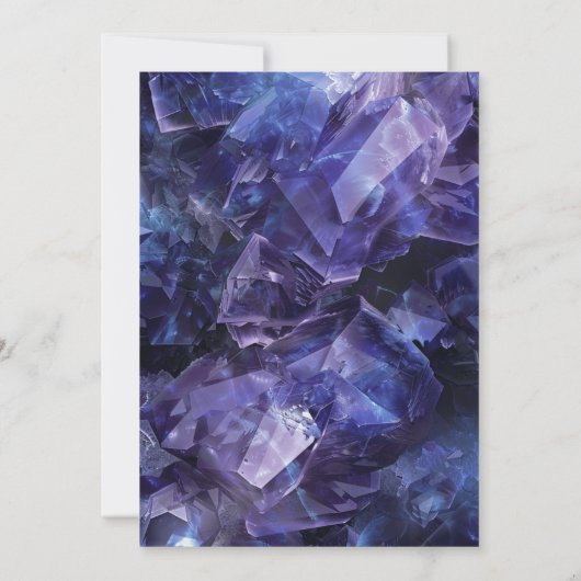 Dark Purple Boho Witch Crystals Black Handfasting Kaart (Achterkant)