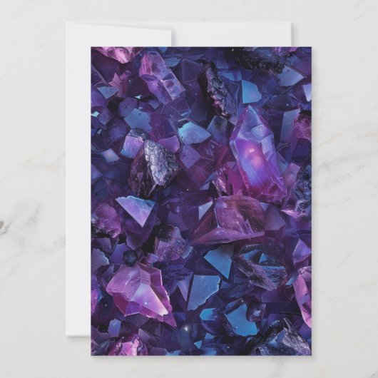 Dark Purple Boho Witch Crystals Black Handfasting Kaart (Achterkant)