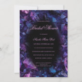 Dark Purple Boho Witch Crystals Bridal Shower Kaart (Voorkant)