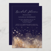 Dark Purple Bridal Shower Invitation Kaart (Voorkant / Achterkant)