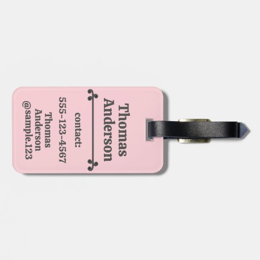 Dark Purple Color Combination Bagagelabel (Achterkant horizontaal)