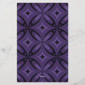 Dark Purple Colored Retro Pattern Briefpapier (Achterkant)