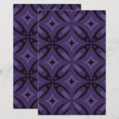 Dark Purple Colored Retro Pattern Briefpapier (Voorkant / Achterkant)