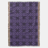 Dark Purple Colored Retro Pattern Deken (Voorkant Verticaal)
