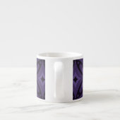 Dark Purple Colored Retro Pattern Espresso Kop (Achterkant)