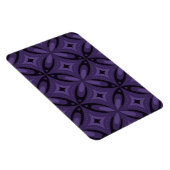 Dark Purple Colored Retro Pattern Magneet (Rechterzijde)