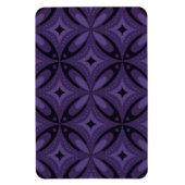 Dark Purple Colored Retro Pattern Magneet (Verticaal)
