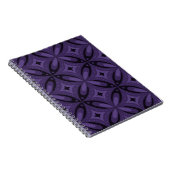 Dark Purple Colored Retro Pattern Notitieboek (Rechterzijde)