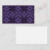 Dark Purple Colored Retro Pattern Notitiekaartje (Voorkant / Achterkant)