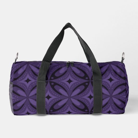Dark Purple Colored Retro Pattern Plunjezak (Achterkant)