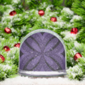 Dark Purple Colored Retro Pattern Sneeuwbol (Kerstmis)