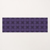 Dark Purple Colored Retro Pattern Yogamat (Achterkant (horizontaal))