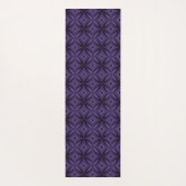 Dark Purple Colored Retro Pattern Yogamat (Achterkant)