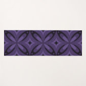 Dark Purple Colored Retro Pattern Yogamat (Voorkant (horizontaal))