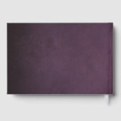 Dark Purple Fine Art Floral Elegant Wedding Gastenboek (Achterkant)