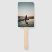 Dark Purple Fine Art Floral Elegant Wedding Handwaaier (Achterkant)