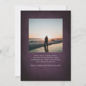 Dark Purple Fine Art Floral Elegant Wedding Save The Date (Achterkant)