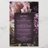 Dark Purple Fine Art Floral Wedding Menu (Voorkant)