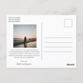 Dark Purple Fine Art Floral Wedding Thank You Briefkaart (Achterkant)