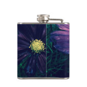 Dark Purple Flowers Photo Art Monogram Heupfles (Achterkant)