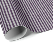 Dark Purple & Gray Wonky Stripes Cadeaupapier (Rol Hoek)