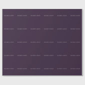 Dark Purple Minimalist Plain Modern Cadeaupapier (Vlak)