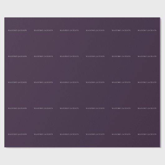 Dark Purple Minimalist Plain Modern  Cadeaupapier (Vlak)