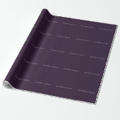 Dark Purple Minimalist Plain Modern Cadeaupapier (Uitgerold)