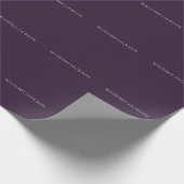 Dark Purple Minimalist Plain Modern Cadeaupapier (Hoek)
