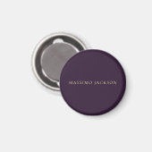 Dark Purple Minimalist Plain Modern  Magneet (Voorkant / Achterkant)