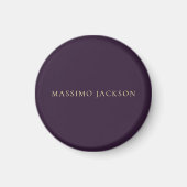 Dark Purple Minimalist Plain Modern  Magneet (Voorkant)