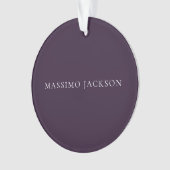 Dark Purple Minimalist Plain Modern  Ornament (voorkant)