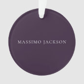 Dark Purple Minimalist Plain Modern Ornament (voorkant)