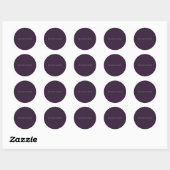 Dark Purple Minimalist Plain Modern Ronde Sticker (Vel)