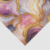 Dark Purple Pink Gold Marble Tissuepapier (Detail)