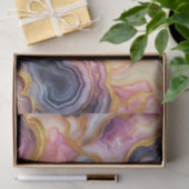 Dark Purple Pink Gold Marble Tissuepapier (Geschenk)
