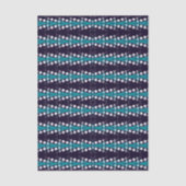 Dark Purple Teal Arrow White Dots Pattern Tissuepapier (Voorkant)