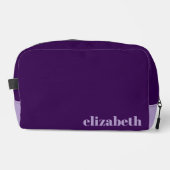 Dark Purple with Pale Purple Name Toilettasje (Voorkant)