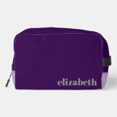 Dark Purple with Pale Purple Name Toilettasje (Achterkant)