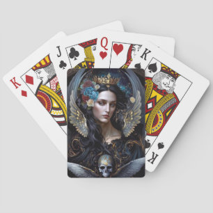 Dark Queen Angel Fantasy Art Pokerkaarten