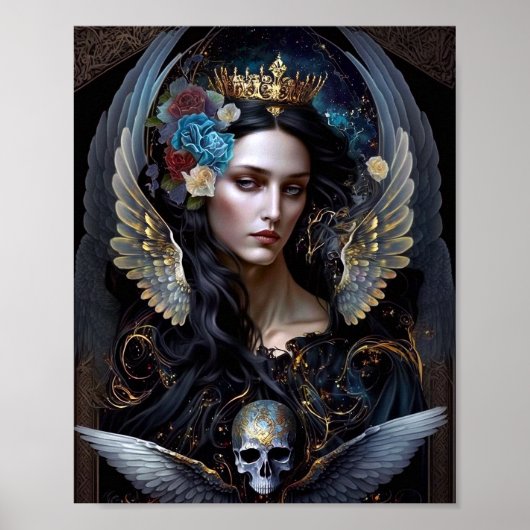 Dark Queen Angel Fantasy Art Poster (Voorkant)
