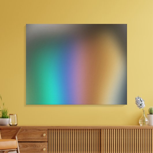 Dark Rainbow Abstracte digitale canvaskunst Canvas Afdruk (Insitu (Woonkamer))