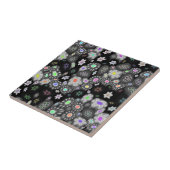 Dark Rainbow Millefiori Tegeltje (Zijkant)