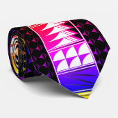 Dark Rainbow Native Feather Blessings Stropdas (Opgerold)