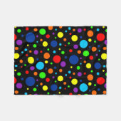 Dark Rainbow Spots Fleece Blanket Deken (Voorkant (Horizontaal))